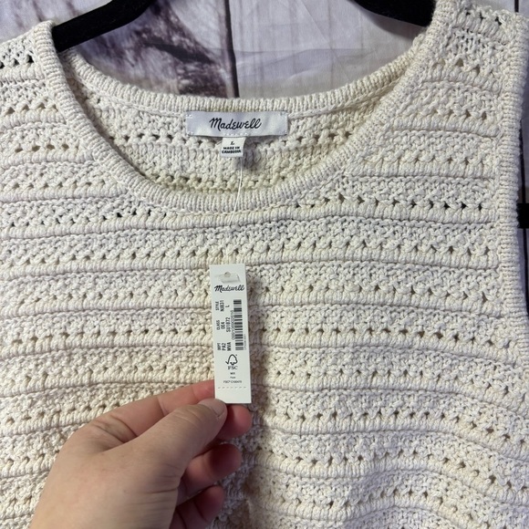 Madewell Kellen Crocheted Sweater Tank Top Size Large NWT - Picture 2 of 5